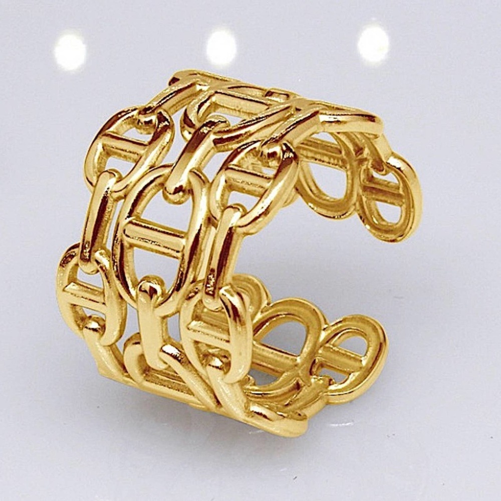 Mariner Triple Stack Gold Plated Ring